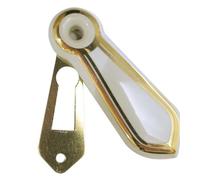 Kooples Hardware Porcelain Covered Escutcheon - Vintage Keyhole Plate with Flip Cover for Traditional Doors (White Goldline)