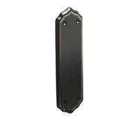 Kooples Hardware Porcelain Finger Plate Decorative Ceramic Door Push Plate Traditional Style for Internal Doors (Goldline Black)