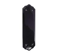 Kooples Hardware Porcelain Finger Plate Decorative Ceramic Door Push Plate Traditional Style for Internal Doors (Black)