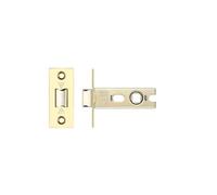 Kooples Hardware Project Tubular Latch 76mm - 57mm Backset Internal Door Latch for Lever Handles Heavy Duty Steel Mechanism - Satin Nickel Finish - Fixings Included (Polished Brass)