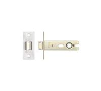 Kooples Hardware Project Tubular Latch 76mm - Bolt-Through Internal Door Latch for Lever Handles - 57mm Backset - Heavy Duty Steel Mechanism - Fixings Included (Polished Stainless)
