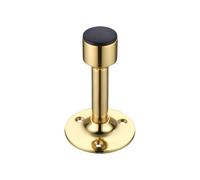 Kooples Hardware Projection Door Stop - Wall Mounted Stainless Steel Stopper with Rubber Buffer, Brushed Finish, Concealed Fix (Polished Brass)