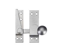 Kooples Hardware Quadrant Arm Sash Fastener - Traditional Window Lock - Secure Brass Fitting for Sash Windows (Satin Chrome)