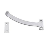 Kooples Hardware Quadrant Arm Stay (Pair) - Traditional Window Support - Solid Brass Casement Stay for Timber Frames (Satin Chrome, 150mm)