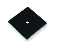 KOOPLES HARDWARE Quantock Square Backplate - 52mm, Satin Stainless Steel, Concealed Fixings, Modern Door Handle Base (Black)