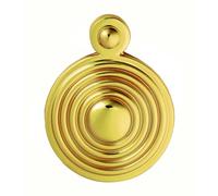 Kooples Hardware Queen Anne Covered Escutcheon Decorative Keyhole Cover with Hinged Lid Traditional Iron for Mortice Locks (Polished Brass)
