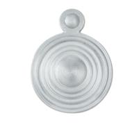 Kooples Hardware Queen Anne Covered Escutcheon Decorative Keyhole Cover with Hinged Lid Traditional Iron for Mortice Locks (Satin Chrome)