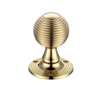 KOOPLES HARDWARE Queen Anne Mortice Door Knob Pair - 60mm Rose Diameter - Classic Georgian Style Unsprung Interior Handles - Fixings Included