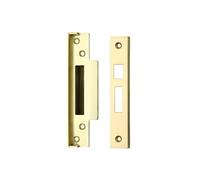 Kooples Hardware Rebate Kit for BS 5 Lever Sash Locks Fits 64mm & 76mm Doors Includes Left & Right Hand Rebates Sash Strike Timber Door Compatible (Satin Stainless)