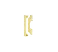 Kooples Hardware Rebate Kit for Heavy Duty Tubular Latch - Conversion Set for Double Rebated Doors - Includes Strike Plate, Rebate Plate & Screws (Gold)