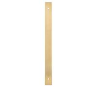 KOOPLES HARDWARE Rectangular Cabinet Pull Backplate - 160mm x 32mm, Solid Brass, Antique Finish, Traditional Drawer Handle Base (Satin Brass PVD, 264x22x3mm)