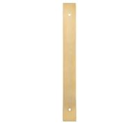 KOOPLES HARDWARE Rectangular Cabinet Pull Backplate - 160mm x 32mm, Solid Brass, Antique Finish, Traditional Drawer Handle Base (Satin Brass PVD, 200x22x3mm)