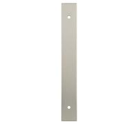 KOOPLES HARDWARE Rectangular Cabinet Pull Backplate - 160mm x 32mm, Solid Brass, Antique Finish, Traditional Drawer Handle Base (Satin Nickel, 168x22x3mm)