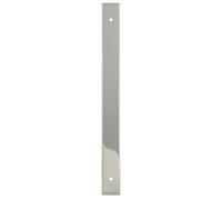 KOOPLES HARDWARE Rectangular Cabinet Pull Backplate - 160mm x 32mm, Solid Brass, Antique Finish, Traditional Drawer Handle Base (Polished Nickel, 232x22x3mm)