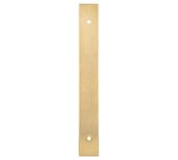 KOOPLES HARDWARE Rectangular Cabinet Pull Backplate - 160mm x 32mm, Solid Brass, Antique Finish, Traditional Drawer Handle Base (Satin Brass PVD, 168x22x3mm)