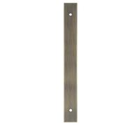 KOOPLES HARDWARE Rectangular Cabinet Pull Backplate - 160mm x 32mm, Solid Brass, Antique Finish, Traditional Drawer Handle Base (Antique Brass, 200x22x3mm)