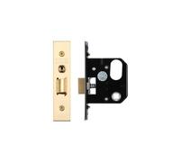 Kooples Hardware Replacement Nightlatch with PVD Forend & Strike Traditional Rim Lock Durable Finish - Internal Door Security (Brass Finish/Anti Tarnish)