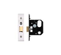 Kooples Hardware Replacement Nightlatch with PVD Forend & Strike Traditional Rim Lock Durable Finish - Internal Door Security (Satin Stainless)
