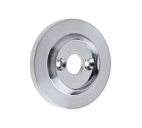 KOOPLES HARDWARE Replacement Roses for Porcelain Door Knobs - Solid Brass Backplates for Ceramic Handles - Traditional Fixing Rose Set for Interior Doors (Satin Chrome, 60mm)