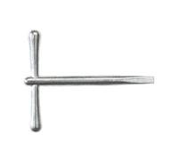 Kooples Hardware Rim Budget Lock with Steel T-Key Surface Mounted Door Lock for Interior and Exterior Security
