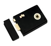 Kooples Hardware RLE8043 Rim Latch with Snib - Surface Mounted Door Latch for Timber Doors - Interior Latch Lock with Internal Snib (Black Japanned)