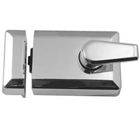 Kooples Hardware Roller Bolt Night Latch - Adjustable Roller Latch with Key Locking - Surface Mounted Door Lock for Timber Internal & External Doors (Polished Chrome)