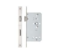 Kooples Hardware Roller DIN Bathroom Lock 78mm Centres, 60mm Backset Privacy Mortice with Roller Latch for Thumbturn & Lever Handle Sets