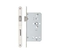 Kooples Hardware Roller DIN Bathroom Lock 78mm Centres, 60mm Backset Radius Faceplate Mortice Privacy Lock for Lever & Thumbturn Sets