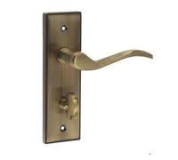 KOOPLES HARDWARE Ronda Suite Door Handles on Bathroom - Lever on Round Rose Handle Set for Internal Doors - Modern Polished Chrome Finish with Fixings & Spindle