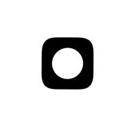 Kooples Hardware Rosso Mini 32mm Squircle Spare Rose Set - Replacement Fitting for Lever Handles - Satin Finish - Durable Zinc Alloy - Modern Door Accessory (PVD Black)