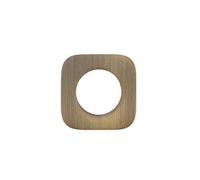 Kooples Hardware Rosso Mini 32mm Squircle Spare Rose Set - Replacement Fitting for Lever Handles - Satin Finish - Durable Zinc Alloy - Modern Door Accessory (Antique Brass)