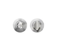 Kooples Hardware Rosso Slim Bathroom Door Lock Turn and Release Set - Satin Finish Privacy Bolt (Satin Stainless)