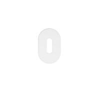 Kooples Hardware Rosso Slim Escutcheon 4mm | Standard Profile Keyhole Cover Plate | Sleek Interior Door Fitting | Durable Minimalist Metal Finish | Easy Fit Design (Powder Coat White)