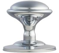 KOOPLES HARDWARE Round Centre Door Knob Fixed Pull Classic Non-Turning Design Decorative Front Feature Surface Mounted (Polished Chrome)