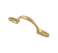 Kooples Hardware Sash Handle - Traditional Pull Grip - Window Handle for Timber Sliding Sash Frames (Polished Brass, 102x12mm)