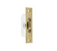 Kooples Hardware Sash Roller with Rectangular Plate Smooth Wheel Pulley for Timber Windows (Polished Brass)