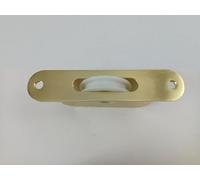 Kooples Hardware Sash Window Axle Pulley - Radius Forend with Nylon Wheel - Smooth Sliding Pulley for Timber Sash Windows (Satin Chrome, 117x25mm)