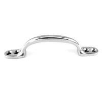 Kooples Hardware Sash Window Handle - Solid Brass Pull Handle for Wooden Sash Windows - Polished Finish, Traditional Vintage Style Finger Lift (Polished Nickle, 125mm)
