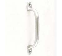 Kooples Hardware Sash Window Handle - Solid Brass Pull Handle for Wooden Sash Windows - Polished Finish, Traditional Vintage Style Finger Lift (Satin Chrome, 125mm)