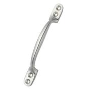 Kooples Hardware Sash Window Handle Solid Brass Pull Handle for Wooden Sash Windows - Polished Finish, Traditional Vintage Style Window Fitting (Satin Chrome, 100mm)