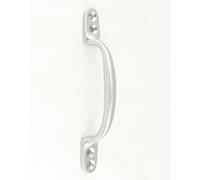 Kooples Hardware Sash Window Handle - Solid Brass Pull Handle for Wooden Sash Windows - Polished Finish, Traditional Vintage Style Finger Lift (Satin Nickle, 125mm)