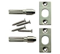 Kooples Hardware Security Hinge Bolt Set - Anti-Jemmy Door Security Pins with Screws for Inward or Outward Opening Timber Doors - Zinc Plated Steel.