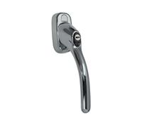 KOOPLES HARDWARE Sensei Tilt and Turn Locking Window Handle - Secure Replacement Handle with Key Lock - Suitable for uPVC & Timber Tilt & Turn Windows - Durable & Easy to Fit (Hardex Chrome, 30mm)