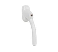 KOOPLES HARDWARE Sensei Tilt and Turn Locking Window Handle - Secure Replacement Handle with Key Lock - Suitable for uPVC & Timber Tilt & Turn Windows - Durable & Easy to Fit (White, 35mm)