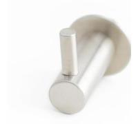 KOOPLES HARDWARE Single Robe Hook 37mm - Satin Stainless Steel Wall Hook for Robes, Towels & Coats - Compact & Modern Hooks with Concealed Fixings