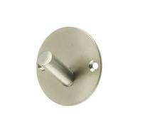 KOOPLES HARDWARE Single Robe Hook 45mm - Satin Stainless Steel Wall Hook for Towels, Robes & Coats - Modern Compact Hooks with Concealed Fixings