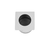 KOOPLES HARDWARE Sliding Door Finger Edge Pull (Square) - Flush Pull Handle for Sliding & Pocket Doors - Square Recessed Design in Satin Stainless Steel (Polished Chrome)