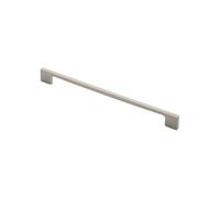 KOOPLES HARDWARE Slim D Handle - Minimalist Cabinet Pull - Sleek Drawer Handle for Kitchens, Wardrobes & Furniture (Satin Nickel, 290mm)