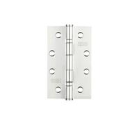 Kooples Hardware Slim Knuckle Bearing Hinge - Grade 201 Stainless Steel, Quiet Smooth Action Door Hinge, Pair with Screws (Satin Stainless)
