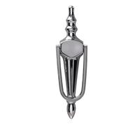 Kooples Hardware Slim Nu Victorian Urn Large Door Knocker Without Spyhole Face Fix - Traditional Brass Front Door Knocker in Slimline Urn Style - Fixings Included (Premium Satin)